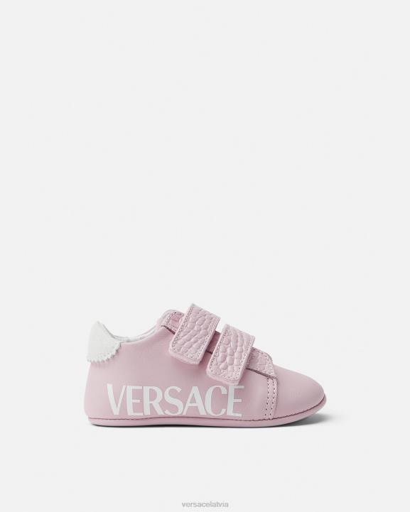gaiši rozā kurpes Versace 806B1848 bērniem bērnu apavi ar logotipu