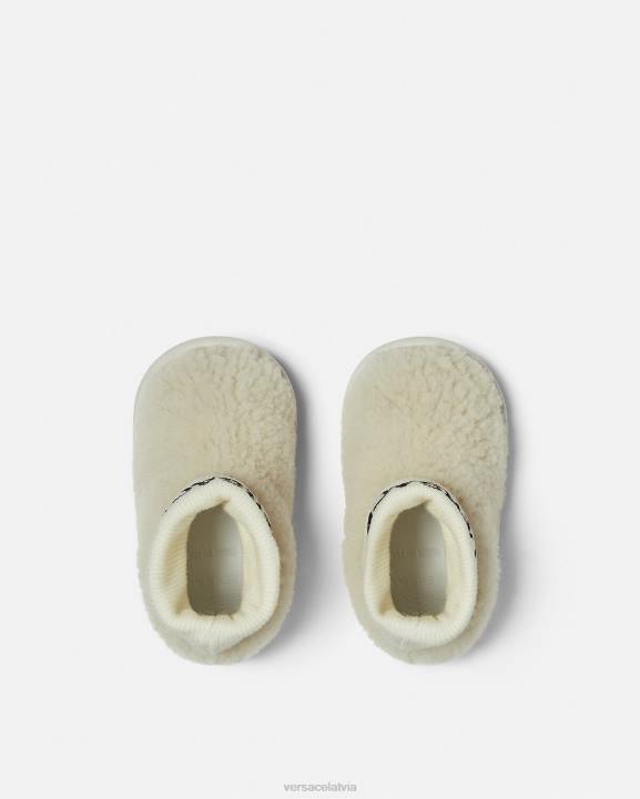 bēšs kurpes Versace 806B1849 bērniem teddy logo bērnu zābaki