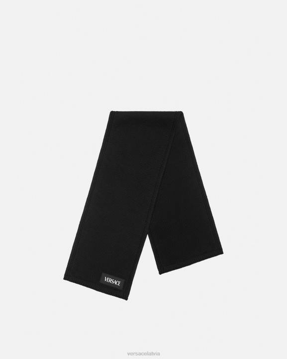 melns Piederumi Versace 806B2061 bērniem logotipa šalle
