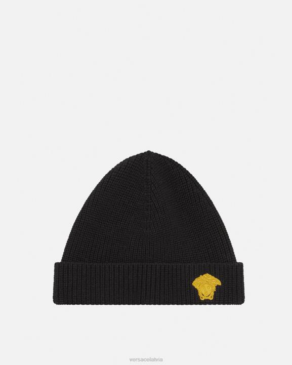 melns Piederumi Versace 806B2073 bērniem medūzas beanie