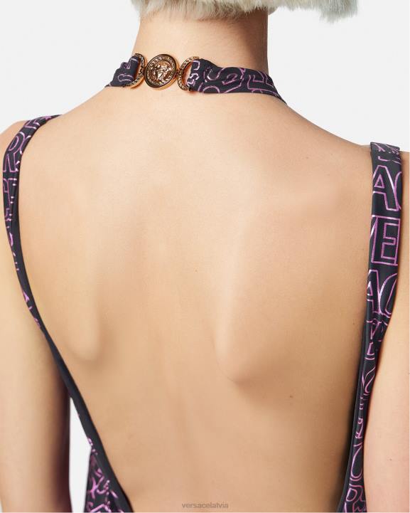 fuksija un apdruka apakšveļa un pludmales apģērbs Versace 806B1215 sievietes visa pludmales piesegšana