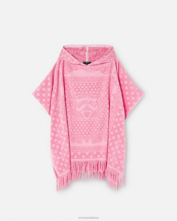rozā apakšveļa un pludmales apģērbs Versace 806B1191 sievietes mantojuma tauriņi dvieļu piesegšana