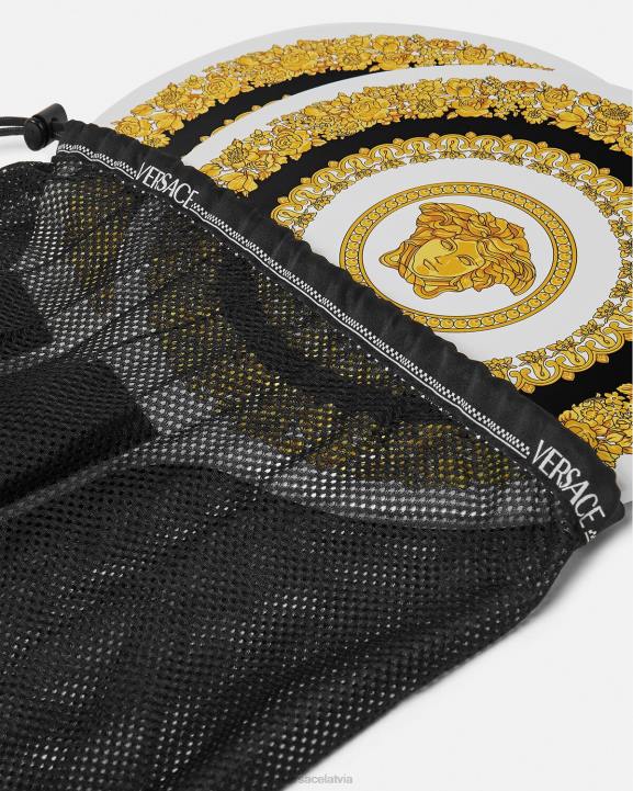 melns apakšveļa un pludmales apģērbs Versace 806B1204 sievietes crete de fleur pludmales rakešu komplekts