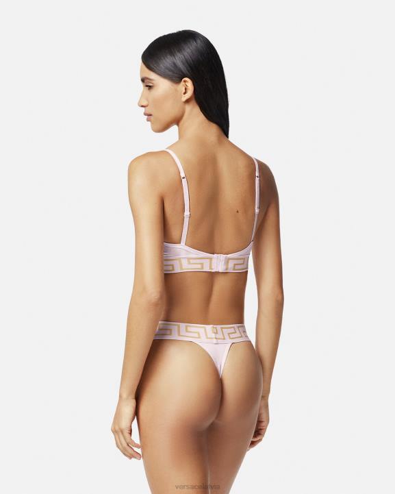 gaiši rozā apakšveļa un pludmales apģērbs Versace 806B1052 sievietes greca border string