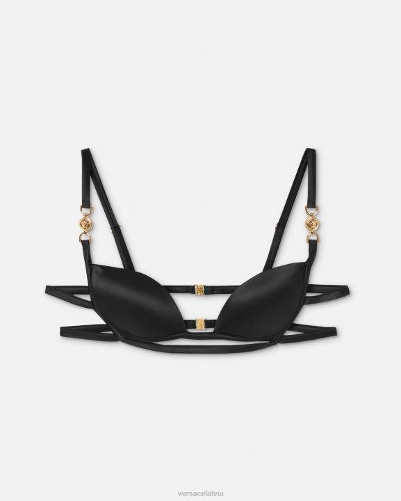 melns apakšveļa un pludmales apģērbs Versace 806B1032 sievietes medusa '95 krūšturis
