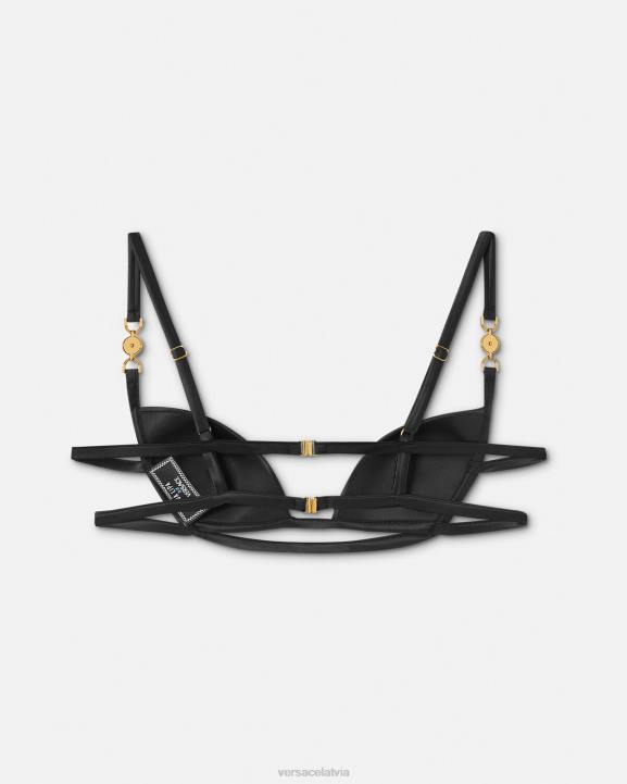 melns apakšveļa un pludmales apģērbs Versace 806B1032 sievietes medusa \'95 krūšturis