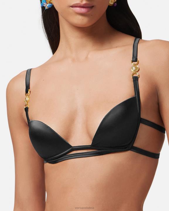 melns apakšveļa un pludmales apģērbs Versace 806B1032 sievietes medusa \'95 krūšturis