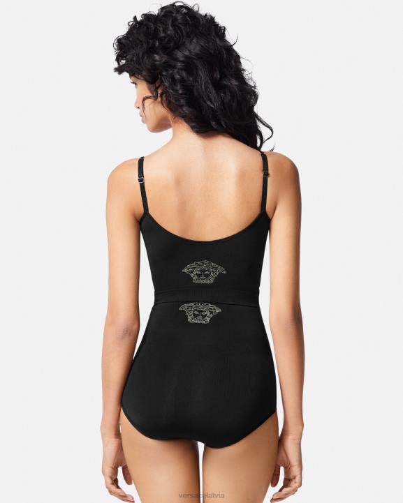 melns apakšveļa un pludmales apģērbs Versace 806B1062 sievietes medusa shapewear bralete