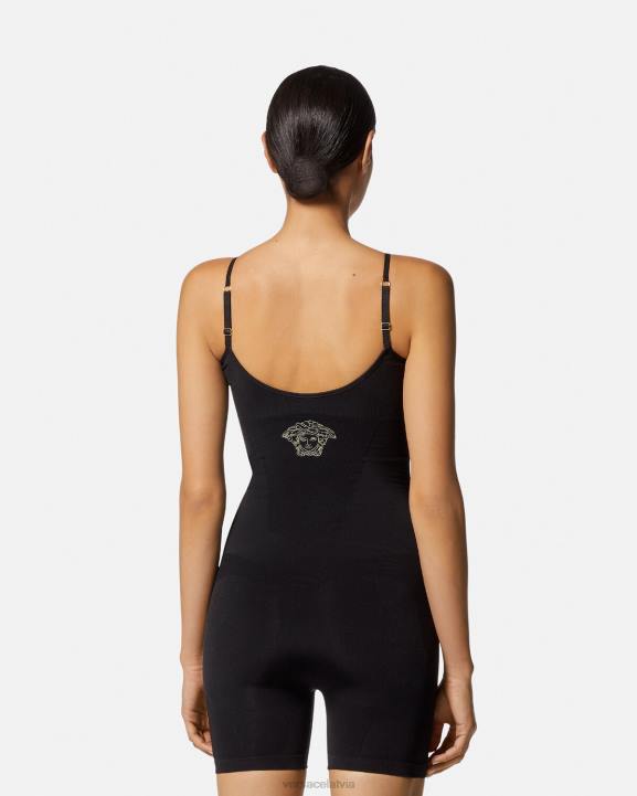 melns apakšveļa un pludmales apģērbs Versace 806B1064 sievietes medusa shapewear bodijs