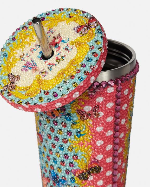 drukāt apakšveļa un pludmales apģērbs Versace 806B1194 sievietes kristāla tauriņu ceļojumu kauss