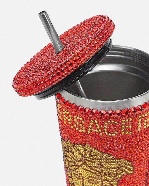 sarkans apakšveļa un pludmales apģērbs Versace 806B1207 sievietes kristāla medūzas ceļojumu kauss