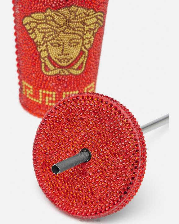 sarkans apakšveļa un pludmales apģērbs Versace 806B1207 sievietes kristāla medūzas ceļojumu kauss