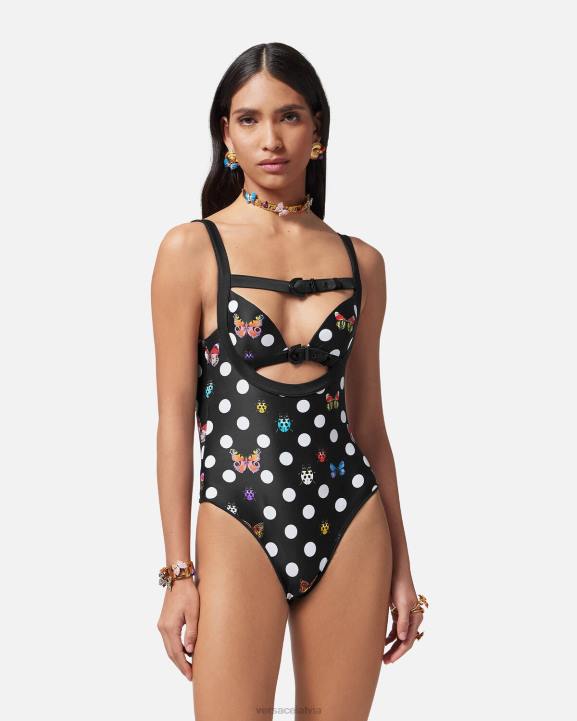 drukāt apakšveļa un pludmales apģērbs Versace 806B1117 sievietes tauriņu viendaļīgs peldkostīms