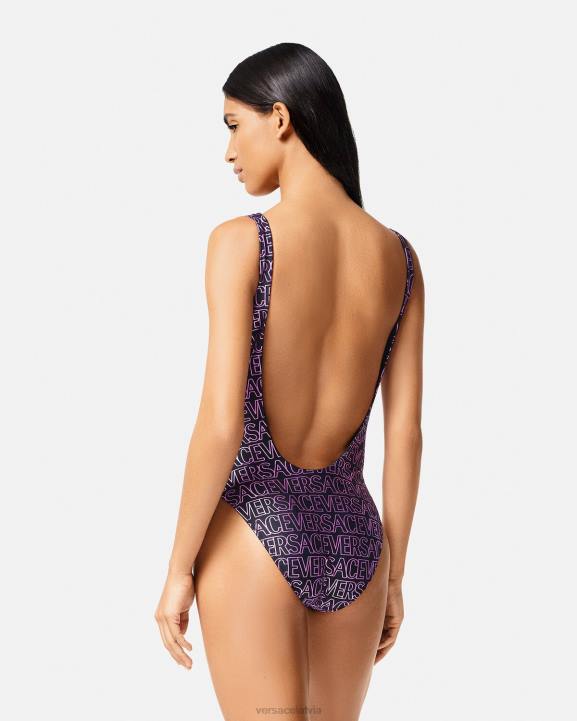 fuksija un apdruka apakšveļa un pludmales apģērbs Versace 806B1169 sievietes viss viengabalains peldkostīms