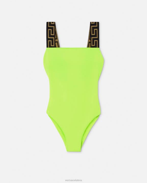 laims apakšveļa un pludmales apģērbs Versace 806B1179 sievietes greca border viendaļīgs peldkostīms
