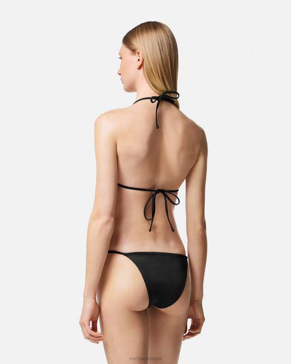 melns apakšveļa un pludmales apģērbs Versace 806B1145 sievietes medusa \'95 trīsstūra bikini tops