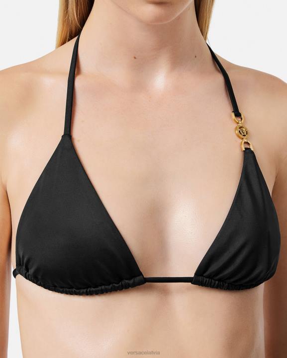 melns apakšveļa un pludmales apģērbs Versace 806B1145 sievietes medusa \'95 trīsstūra bikini tops
