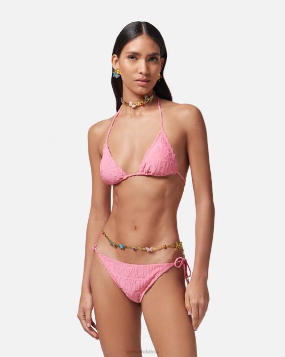 rozā apakšveļa un pludmales apģērbs Versace 806B1118 sievietes Visur dvieļu bikini tops