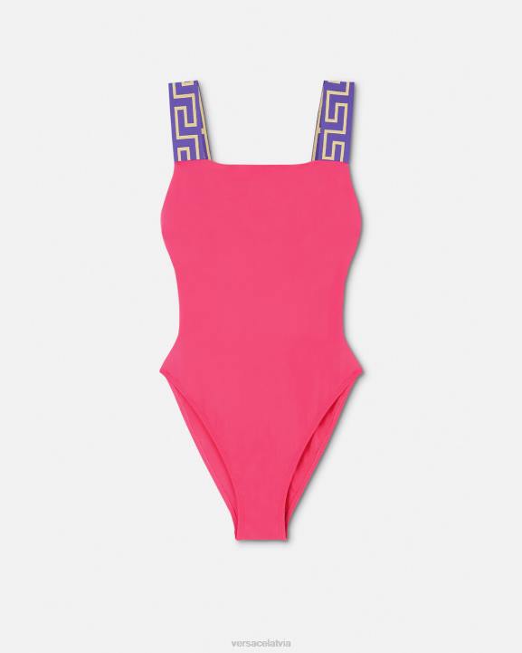 viena krāsa apakšveļa un pludmales apģērbs Versace 806B1180 sievietes greca border viendaļīgs peldkostīms