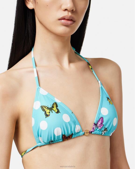 zils apakšveļa un pludmales apģērbs Versace 806B1130 sievietes tauriņu bikini tops