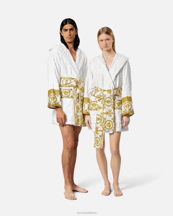 balts apakšveļa un pludmales apģērbs Versace 806B1087 sievietes viscaur īss peldmētelis