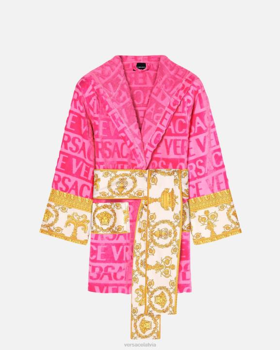 fuksija apakšveļa un pludmales apģērbs Versace 806B1093 sievietes viscaur īss peldmētelis