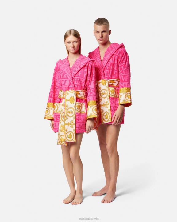 fuksija apakšveļa un pludmales apģērbs Versace 806B1093 sievietes viscaur īss peldmētelis