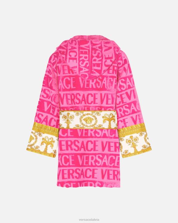 fuksija apakšveļa un pludmales apģērbs Versace 806B1093 sievietes viscaur īss peldmētelis