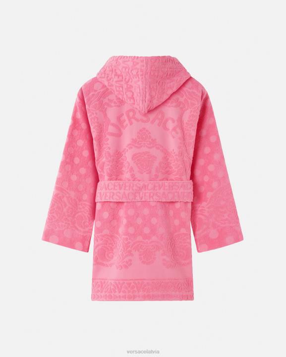 rozā apakšveļa un pludmales apģērbs Versace 806B1081 sievietes gliemežvāku baroka stila īss peldmētelis