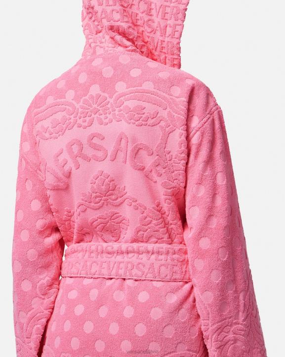 rozā apakšveļa un pludmales apģērbs Versace 806B1081 sievietes gliemežvāku baroka stila īss peldmētelis