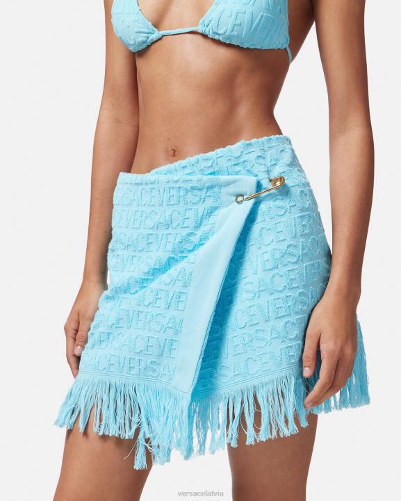 gaiši zils apakšveļa un pludmales apģērbs Versace 806B1186 sievietes visi dvieļu ietīšanas svārki