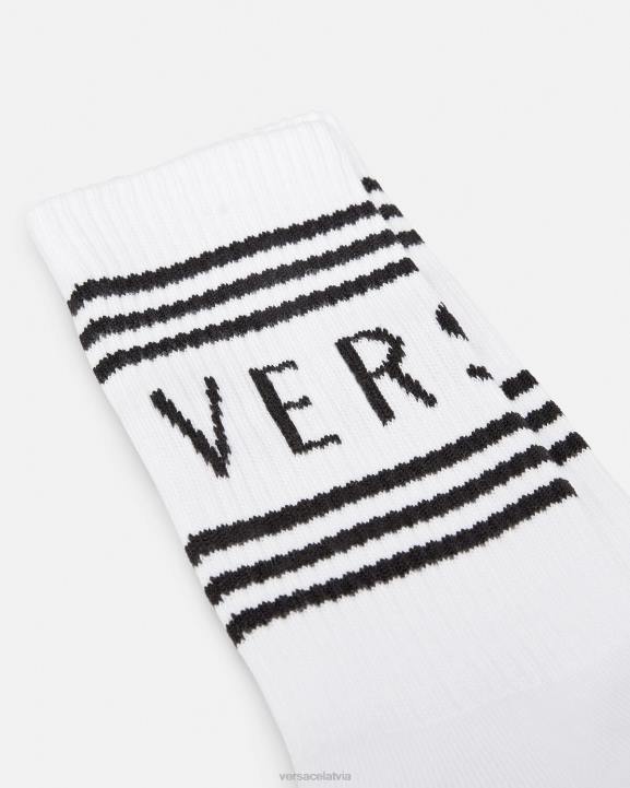 balts apakšveļa un pludmales apģērbs Versace 806B1100 sievietes vintage logotipa zeķes