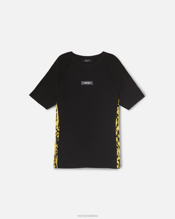 melns apģērbs Versace 806B242 sievietes barocco sporta krekls