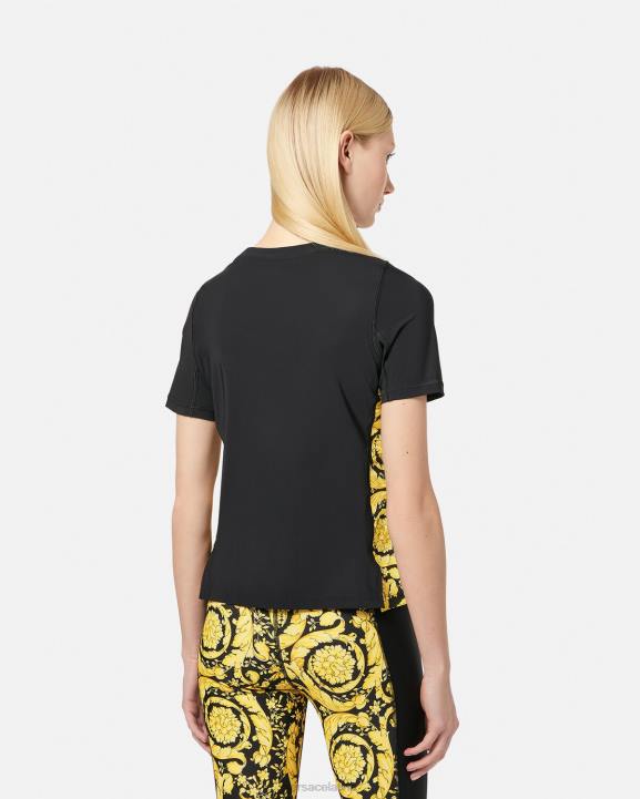 melns apģērbs Versace 806B242 sievietes barocco sporta krekls