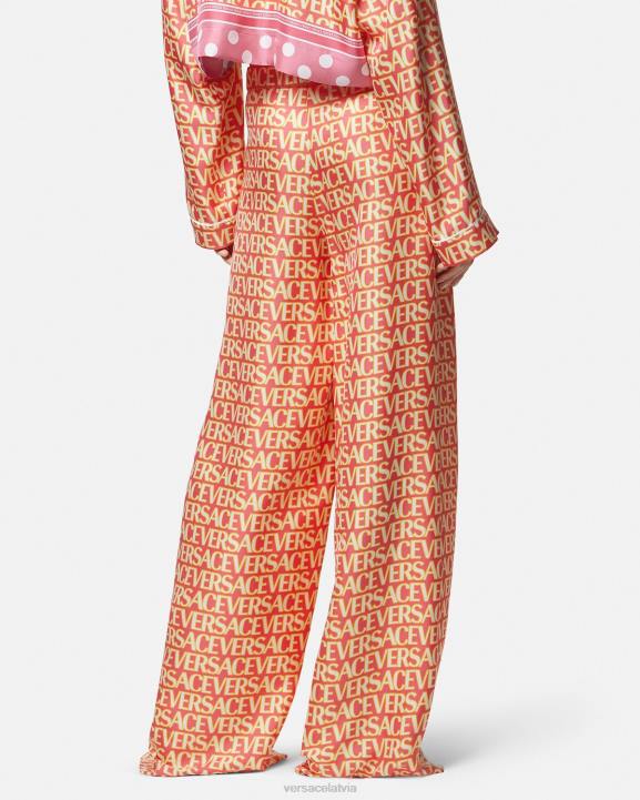 drukāt apģērbs Versace 806B192 sievietes viscaur zīda bikses