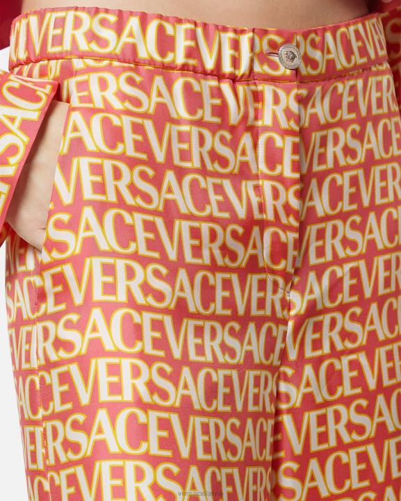 drukāt apģērbs Versace 806B192 sievietes viscaur zīda bikses