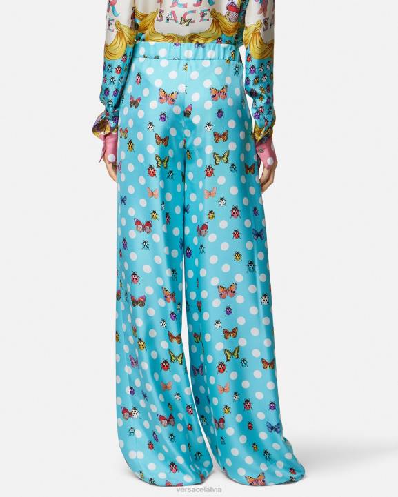 drukāt apģērbs Versace 806B196 sievietes tauriņi zīda bikses