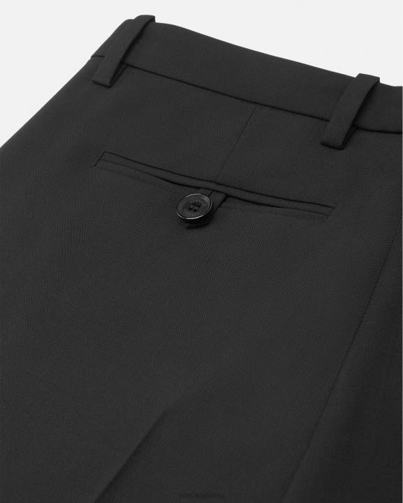 melns apģērbs Versace 806B202 sievietes bikses ar platām kājām