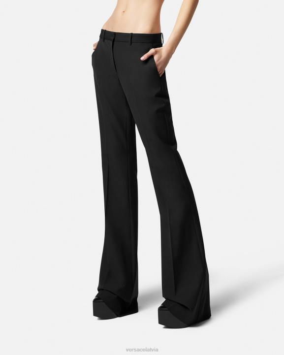 melns apģērbs Versace 806B205 sievietes uzliesmojošas formālās bikses
