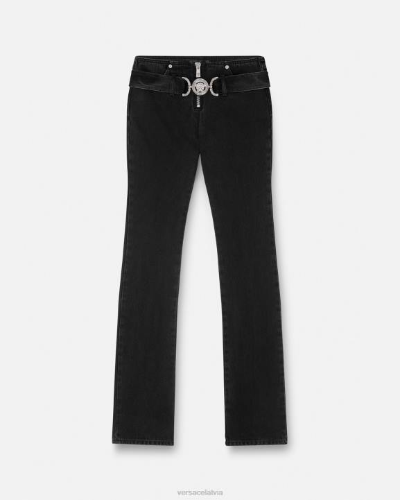 melns apģērbs Versace 806B220 sievietes džinsi medusa '95