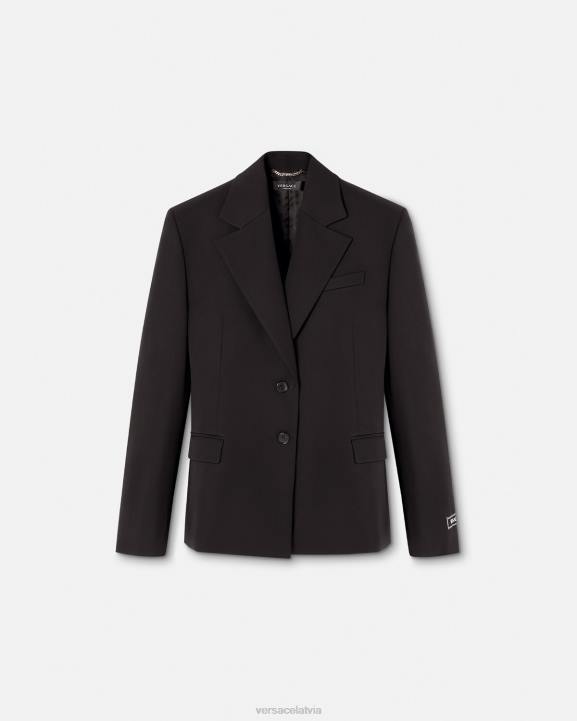 melns apģērbs Versace 806B112 sievietes vienrindas žakete