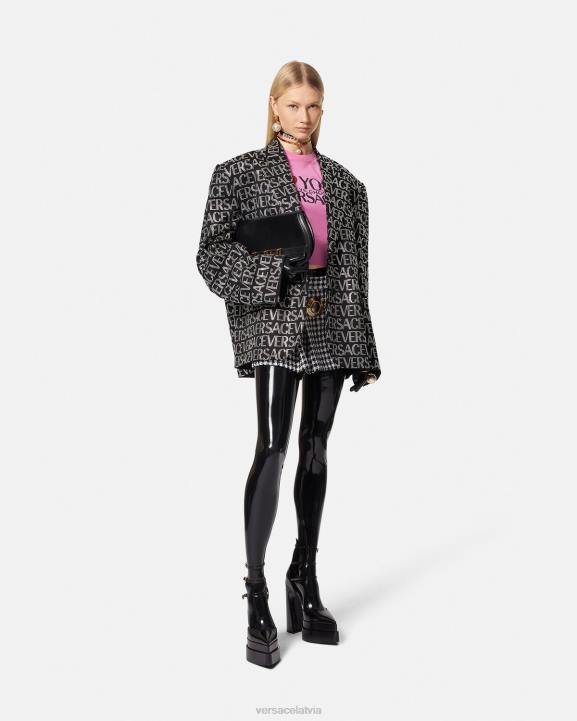 viena krāsa apģērbs Versace 806B115 sievietes kristāla allover žakete