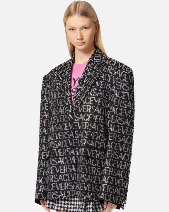 viena krāsa apģērbs Versace 806B115 sievietes kristāla allover žakete