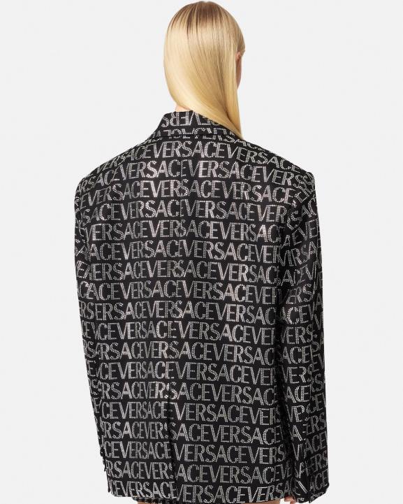 viena krāsa apģērbs Versace 806B115 sievietes kristāla allover žakete