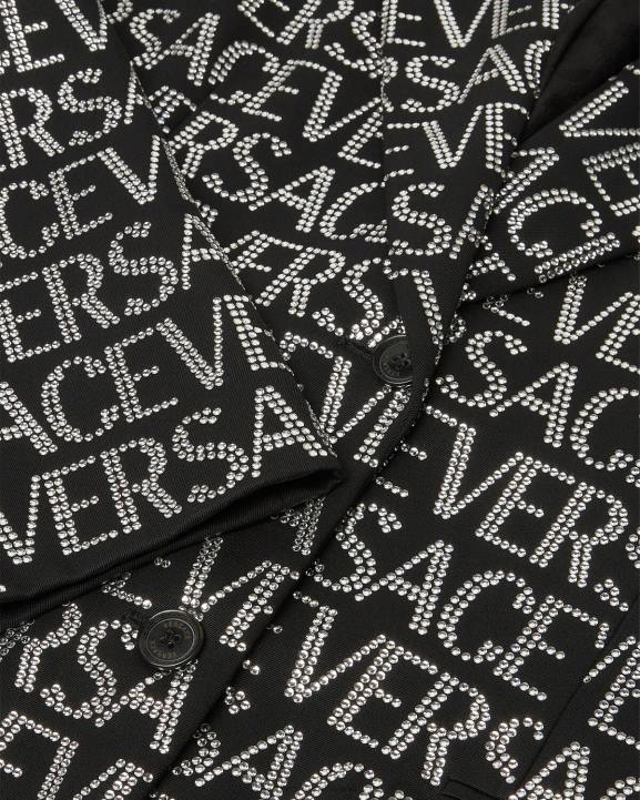 viena krāsa apģērbs Versace 806B115 sievietes kristāla allover žakete