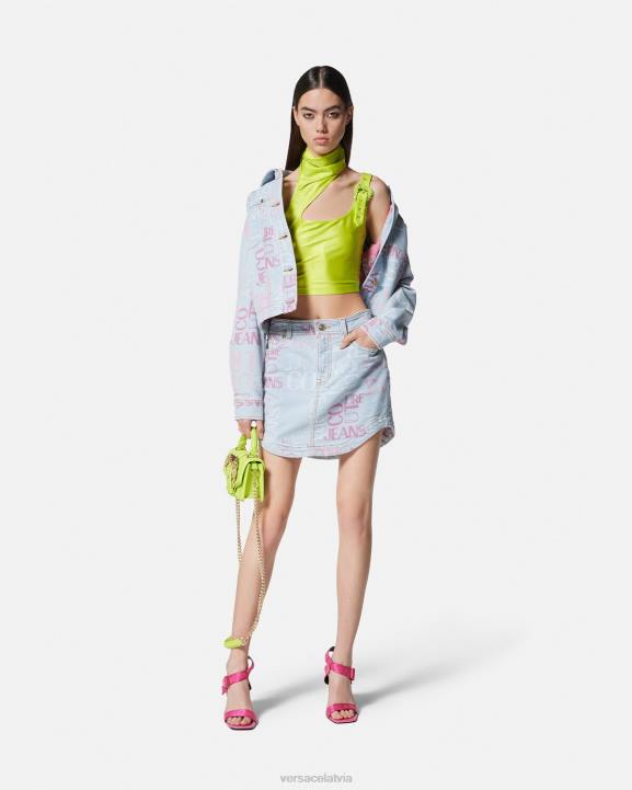 laims apģērbs Versace 806B2217 sievietes baroka sprādzes crop tops