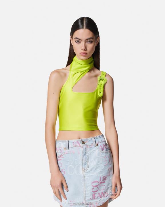 laims apģērbs Versace 806B2217 sievietes baroka sprādzes crop tops