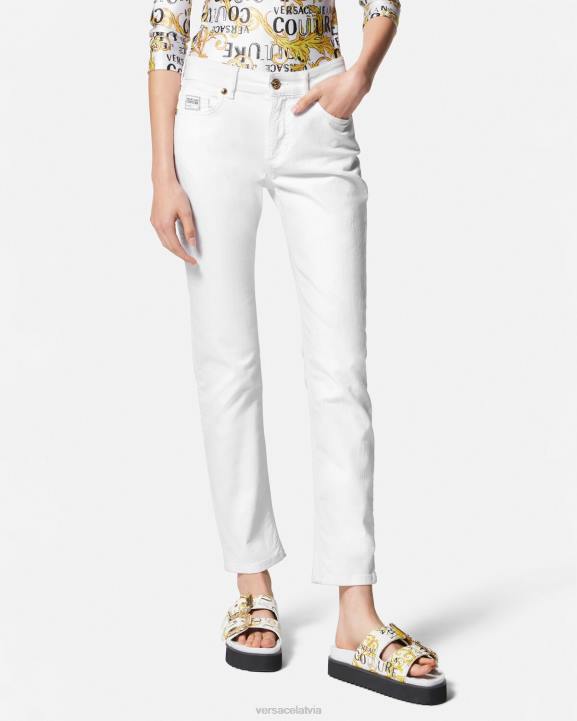 balts apģērbs Versace 806B2236 sievietes pieguļoši džinsi