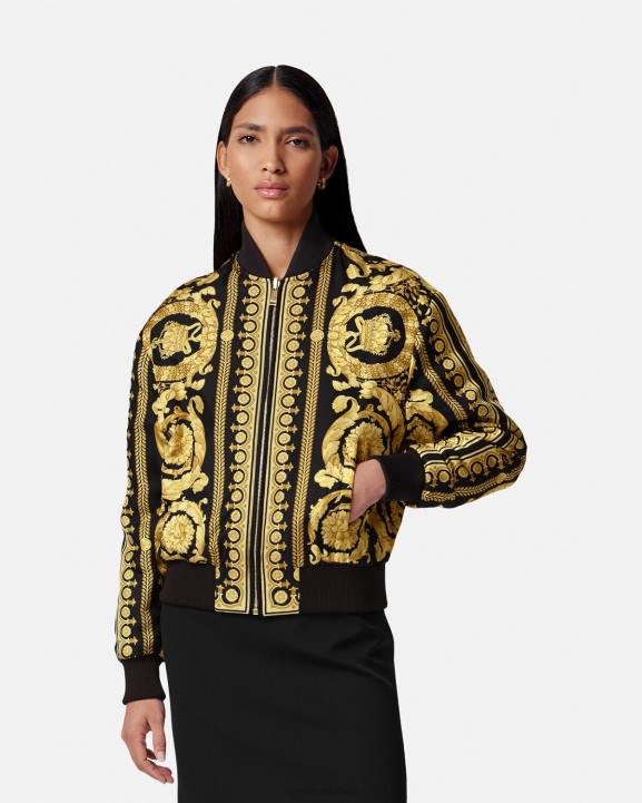 drukāt apģērbs Versace 806B88 sievietes barocco reversable bomber jaka