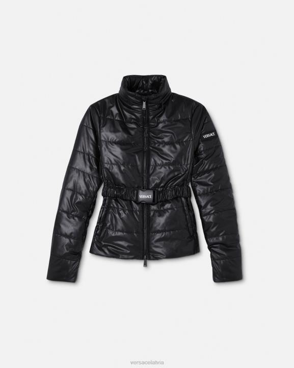 melns apģērbs Versace 806B94 sievietes jaka ar logotipu